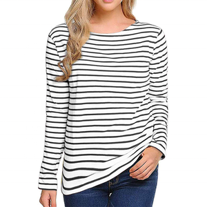 Chemises de sport à manches longues rayées pour femmes, protection solaire UV, t-shirts en polyester, séchage rapide, légers, rafraîchissants, pour la course à pied et le yoga - Product Image 3