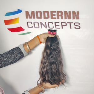 Extensiones de cabello humano virgen de templo indio puro 100%, la mejor calidad, onda profunda suelta, a granel, cabello Remy recto, onda Natural - Product Image 2