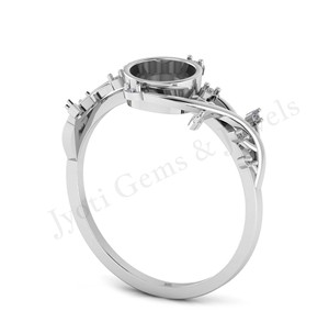 Trang Sức Bạc Nhà Cung Cấp Bezel Thiết Kế Nhựa Trống Rỗng 18K Vàng Mạ Cubic Zirconia Thiết Lập Tùy Chỉnh Cho Đám Cưới Engagement <span class=keywords><strong>Ring</strong></span> - Product Image 3