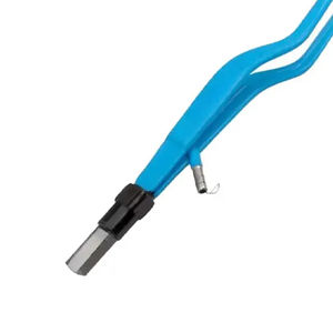Pinzas bipolares reutilizables azul bayoneta 8 pulgadas 0,8 MM punta delicada instrumento quirúrgico pinzas bipolares - Product Image 2