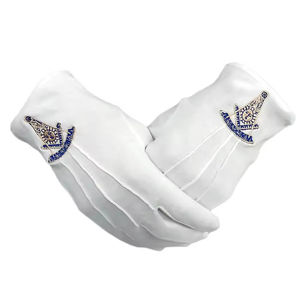 Guantes Blancos Elásticos y Transpirables Unisex Cómodos Disponibles del Fabricante con Símbolo Bordado - Product Image 6