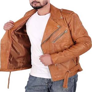 Vestes pour hommes à la vente chaude, logo personnalisé, vestes pour hommes, prix abordable, nouveau design, manches longues, veste en cuir véritable pour homme - Product Image 3