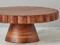 Support à gâteau en bois fait main, plateau large, base robuste, écologique, non toxique, passe au lave-vaisselle, arrangement de table de dessert, mariage