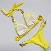 Transparent Sexy Micro Bikini String String Ensemble pour Femmes Personnalisé Deux Pièces Hot Beachwear Maillot de Bain