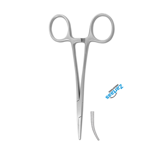 Fórceps para arteria Halsted-Mosquito de acero inoxidable de alta calidad, mandíbulas dentadas curvas, instrumentos quirúrgicos de 5,5 pulgadas - Product Image 3