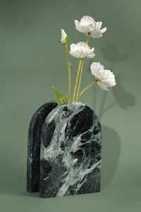 Vase à fleurs en marbre naturel fait main de qualité supérieure TCE, pierre polie de luxe, décoration de mariage, décoration d'intérieur, art déco élégant, moderne - Product Image 2