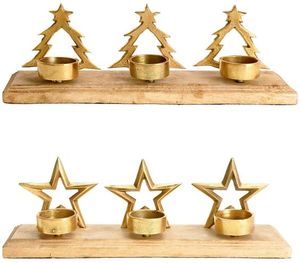 <b>Small</b> Metal Tealight <b>Candle</b> Holder Home Decor Table Top New Design Star and Christmas Tree Holder - Product Image 6