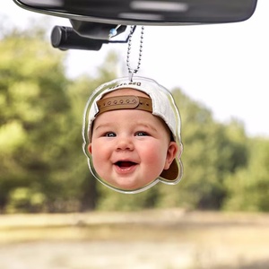 Clip per Visiera Auto Personalizzato con Foto del Bambino Qiuhan, Regalo per la Festa del Papà, Regalo per Papà, Guida con Sicurezza, Regalo per Marito - Product Image 4