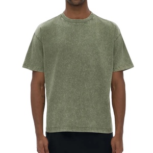 T-shirt Oversize Homme Personnalisé Fournisseur de Vêtements Tendance Fabricants de Vêtements 100% Coton Manches Courtes 280 grammes - Product Image 1
