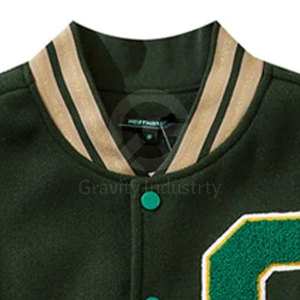Concevez votre propre veste Letterman personnalisée, col montant, logo sur le devant, écologique, respirante, de haute qualité, veste d'hiver pour hommes - Product Image 4