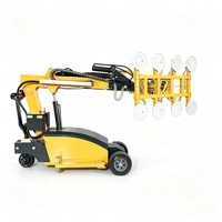 Elevador de Vidrio de Doble Uso para Interiores y Exteriores, Motor con Control Remoto, Capacidad de Carga de 300 kg para Láminas de Vidrio y Paneles de Aluminio