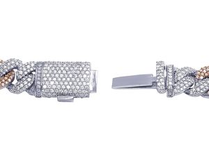 Cadena de eslabones cubanos helados de alta calidad con cadena de Hip Hop de diamantes de moissanita de corte redondo para hombres y mujeres - Product Image 6