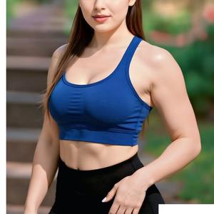 Direct Factory Manufacture Custom Logo Casual Embroidery Solid Lightweight Seamless High Support <b>Camisole</b> Ribbed High Knitted - Product Image 5