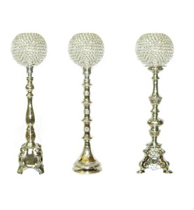 High Quality Set of 3 Crystal Candle Holders Handmade <b>Christmas</b> Wedding <b>Table</b> <b>Decoration</b> Hot Selling - Product Image 1