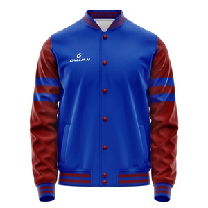 Veste universitaire en laine d'hiver personnalisée col montant imperméable respirant séchage rapide coupe ample haute rue chenille brodée - Product Image 5