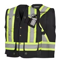 Gilet de travail unisexe en polyester non toxique, couleur personnalisée, haute visibilité, poche zippée réfléchissante, détection des aiguilles, fusion sans couture, sécurité - Product Image 3