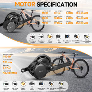 Kit moteur brushless à entraînement central <span class=keywords><strong>BAFANG</strong></span> M315 BBS02/<span class=keywords><strong>BBS02B</strong></span> 48V 500W 750W, accélérateur à pouce, conversion de vélo électrique 700C, entrepôt UE/Royaume-Uni/États-Unis/Australie - Product Image 3