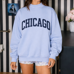 Sudadera Larga Oversize con Cuello Alto para Mujer, Estilo Casual de Washington DC, Moda Otoño Invierno, Suave y Cálida para Uso Diario - Product Image 4