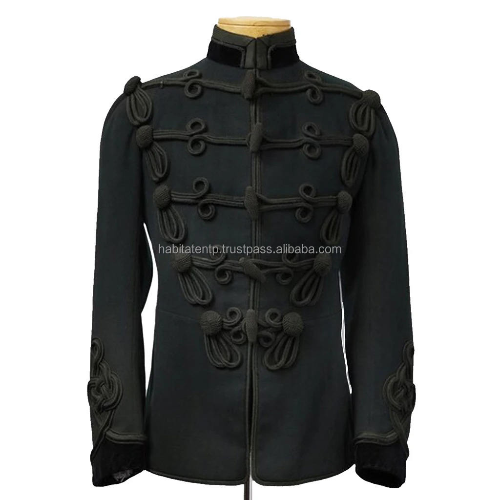 Custom Made Black Hussar Jacket For Men – Vintage Style Odm