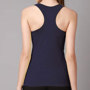 Dernière vente en gros personnalisé Slim Fit débardeurs pour femmes décontracté sans manches été grande taille hauts 2025 col profond bleu couleur - Product Image 2