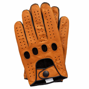 Gants de conduite en cuir d'hiver haut de gamme, à doigts complets, antidérapants, respirants, unisexes, chauds, compatibles avec les écrans tactiles, pour la ville et l'extérieur - Product Image 5