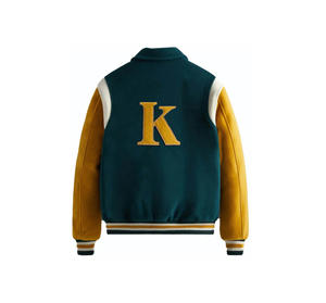 Veste de baseball personnalisée 100% laine chenille broderie grande taille hommes laine lourde Letterman Varsity Jacket - Product Image 2