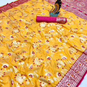 Radhika Soft Banarasi Silk Saree Marché de gros de vêtements indiens et pakistanais en Inde - Product Image 1