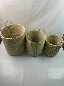 ชุดตะกร้าซักผ้าหญ้าทะเล3ชิ้น - Product Image 2