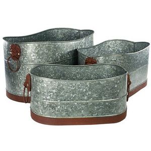 Zinc Coated Galvanized <b>Planter</b> For <b>Long</b> Term Outdoor Use Providing Rust Resistance And Consistent Durability - Product Image 1