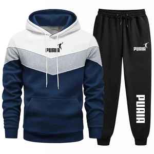 Ensemble deux pièces de survêtement à la mode pour hommes avec veste à manches longues et bas confortables - Product Image 2
