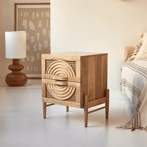 Nueva llegada más vendidos de madera de ratán mesita de noche cajón Handwicker muebles para el hogar y decoración al por mayor de Vietnam - Product Image 2