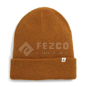 Nouveau design personnalisé de chapeaux de bonnet/bonnet en coton riche 100% chapeaux de bonnet en jacquard doux quotidiens en laine - Product Image 1