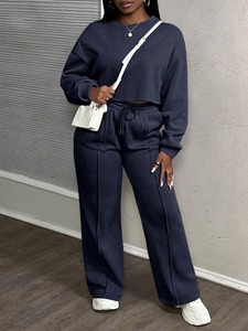 ชุดวอร์มทรงโอเวอร์ไซส์กางเกงมีฮู้ดและกางเกงจ๊อกเกอร์เครื่องแต่งกายสองชิ้นแบบลำลองออกแบบโลโก้ได้ตามต้องการจากโรงงาน - Product Image 5