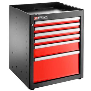Gabinete de Herramientas Facom de Una Sola Base con 6 Cajones, Color Rojo - Product Image 1