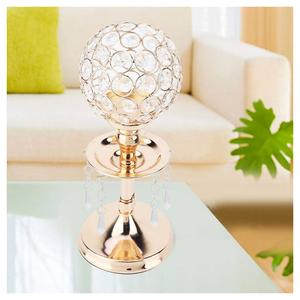 Brass New Design Crystal <b>Candle</b> Holder with <b>Gold</b> Nickle Finished Crystal CandleStick in Aluminium With Best Quality - Product Image 4