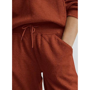 Trajes de dos piezas informales de verano para mujer, chándales de manga larga sólidos para ropa de calidad para mujer - Product Image 5