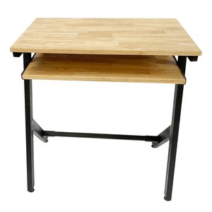 YARIS 02 Single <b>Study</b> <b>Desk</b> with Drawer Rubberwood Frame Powder-Coated Iron Legs for School PSD004 - Product Image 3