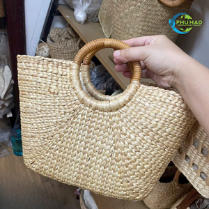 Multi-Purpose BAMBOO <b>HANDBAG</b> Natural Woven Bamboo Basket <b>for</b> <b>Storage</b>, Decoration, and Gifts Trendy Eco-Friendly Design <b>for</b> Women - Product Image 6