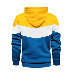 เสื้อฮู้ดดี้ผู้ชายสไตล์ลำลอง สีตัดกัน ปักลาย ผ้าฟลีซคอตตอน 100% ซักแบบสโตนวอช ทรงโอเวอร์ไซส์ เป็นมิตรกับสิ่งแวดล้อม กันลม เหมาะสำหรับฤดูใบไม้ร่วง - Product Image 2