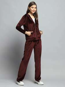 Custom Women Velour Tracksuit Hooded Zip Up Jacket and Pants <b>Two</b> <b>Piece</b> Casual <b>Lounge</b> Wear Sports <b>Set</b> for Wholesale - Product Image 3