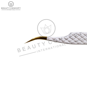 Concept de beauté Service OEM écologique Pince à cils en acier inoxydable Collection or blanc de haute qualité avec embouts pointus - Product Image 3