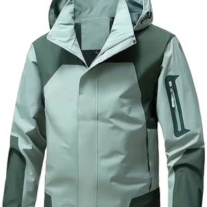 New Professional Hooded Patchwork <b>Soft</b> <b>Shell</b> <b>Jacket</b> <b>Men</b> Custom Logo Winter Casual Breathable Windproof Waterproof Outdoor - Product Image 1