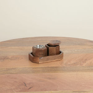 เทียนไม้ทำด้วยมือชุดอิสลามแม่ของ3กล่องบาคูร์ไข่มุกและถาดใส่กระดูกไม้ถูพื้นตกแต่งบ้านหรูหราเตา - Product Image 1