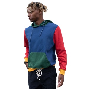 Vente en gros de sweat à capuche tendance pour hommes pull à manches longues colour block idéal pour l'université porter décontracté style de rue et loisirs - Product Image 5