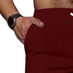 Pantalon décontracté léger pour homme, taille élastique avec cordon de serrage, coupe droite, respirant, séchage rapide, idéal pour l'été et les voyages, 100 % polyester - Product Image 5