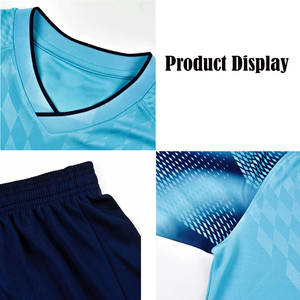 Conjunto de Uniforme de Fútbol para Deportes de Equipo, Unisex, Secado Rápido, 100% Poliéster, Jersey y Pantalones Cortos, OEM, ODM, Kit Personalizado al por Mayor - Product Image 3