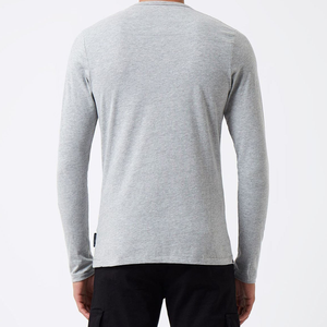 Camiseta Henley para Hombre de Diseño Personalizado, 100% Poliéster, Estilo de Manga Larga, Moderna y Antiarrugas - Product Image 6