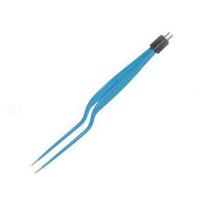 Fórceps de coagulación bipolar de bayoneta curvada con revestimiento azul de primera calidad con fórceps bipolares de acero inoxidable de grado industrial - Product Image 2