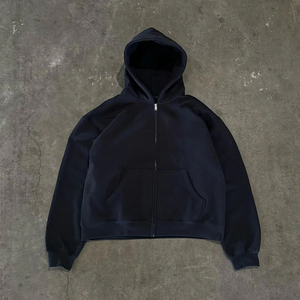 Nuevo fabricante de chándal holgado de moda, conjunto de chándales de algodón de alta calidad para hombre con sudadera con cremallera y pantalón, conjunto de dos piezas - Product Image 5