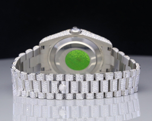 Reloj Moissanite de lujo más vendido con pantalla analógica con logotipo personalizado VVS Clarity Diamond Precio al por mayor Iced out - Product Image 2